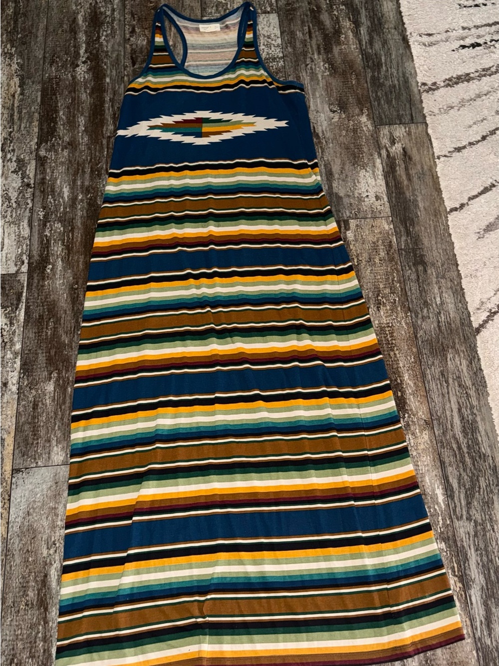 DENIM & SUPPLY RALPH LAUREN Aztec Print  Tank Maxi Dress Size XL, western PBR